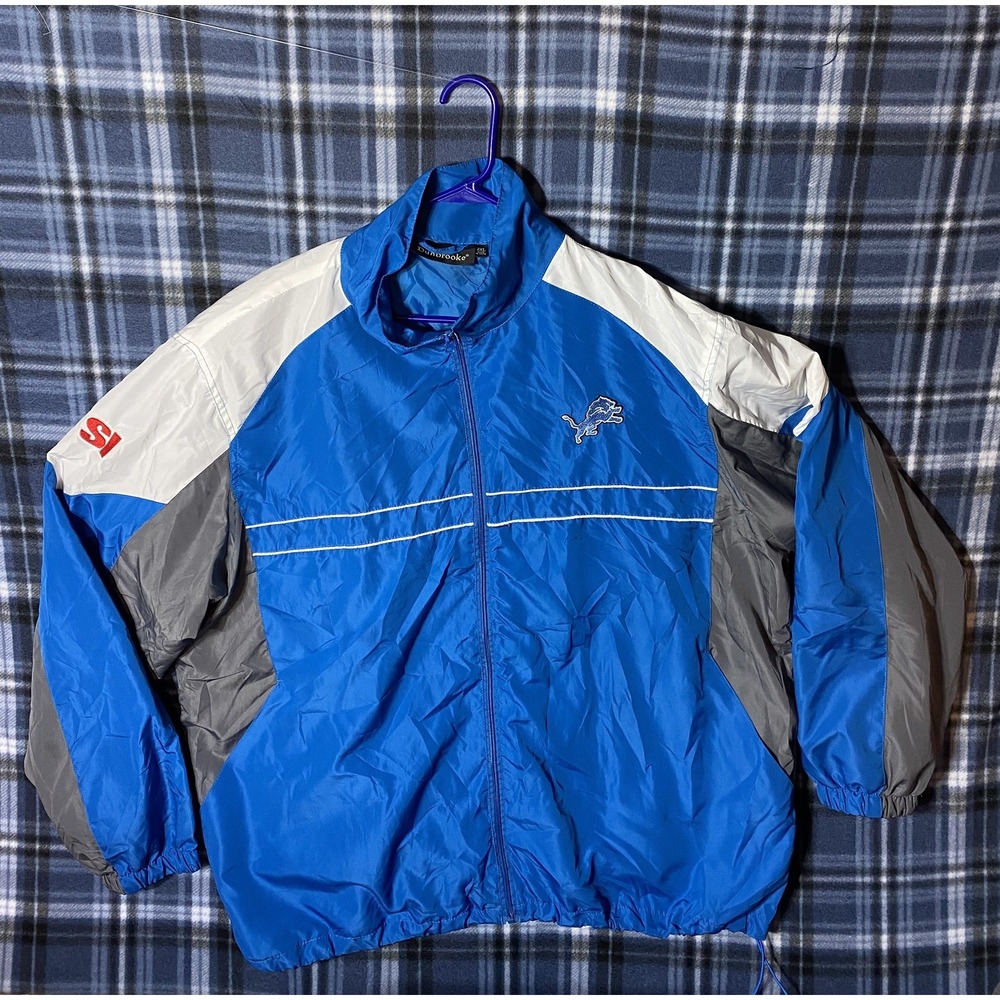 Detroit‎ Lions NFL Team SI Sports Illustrated NFL Windbreaker Jacket Mens 2XL